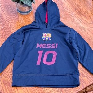 Kids Navy Blue Messi Hoodie